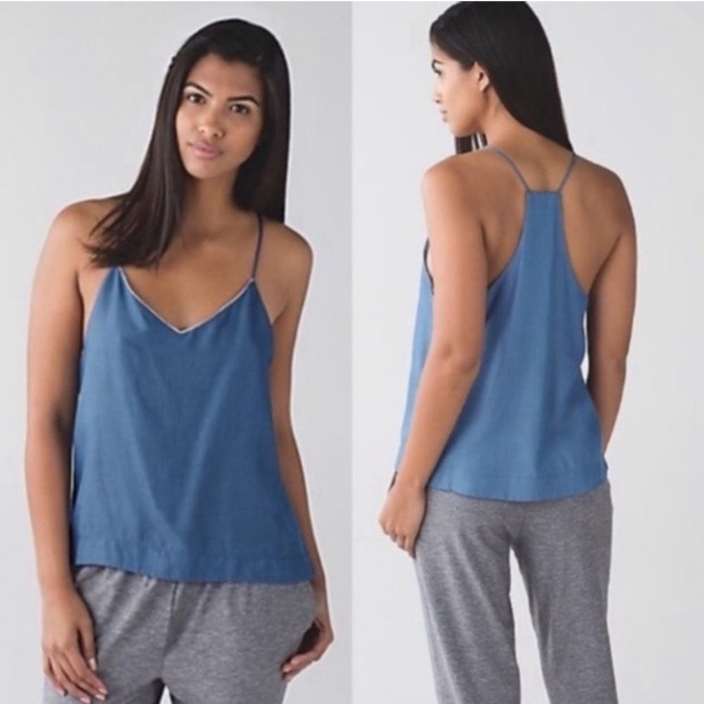 Lululemon Chambray Wake and Flow Camisole